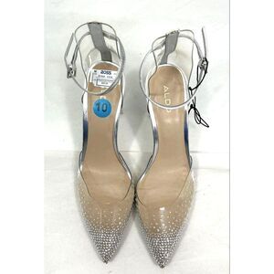 NWT  Aldo Cinderella Glass Slipper Rhinestone Pump Heels Women's 10